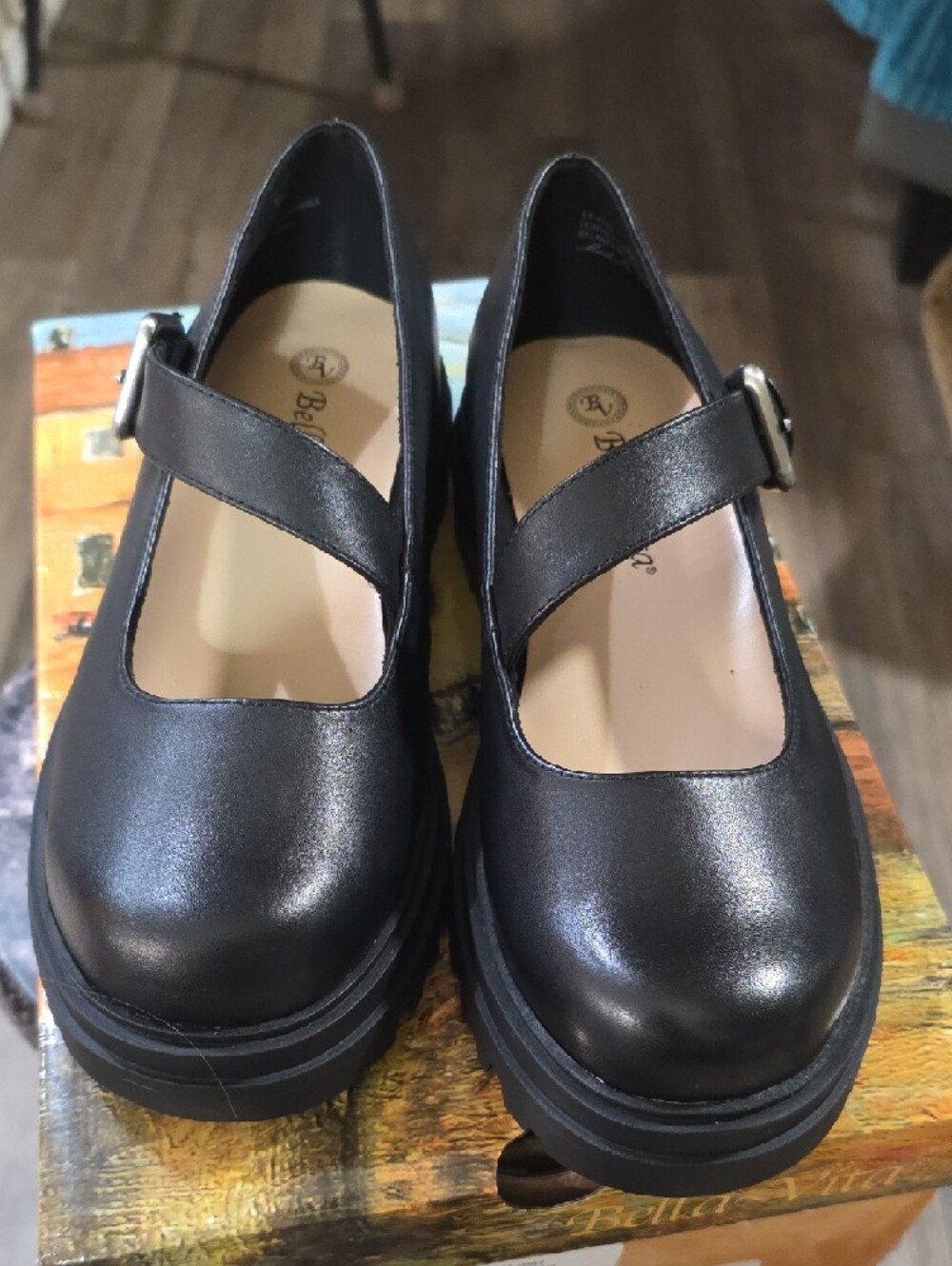 Bella Vita Black Chunky Mary Jane Mule with Buckle. 🥰 - Picture 3 of 5